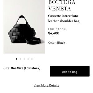 Bottega Veneta Cassette Bowling Bag Intrecciato Nappa Black